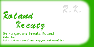 roland kreutz business card